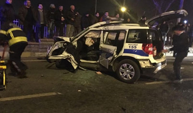 Polis aracı kaza yaptı: 2 polis şehit