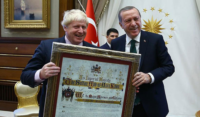 Erdoğan ve Yıldırım Johnson'ı kabul etti
