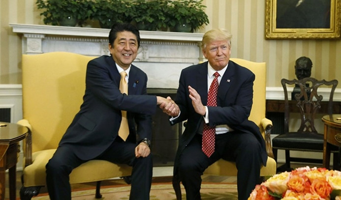 Trump'tan Abe'ye 'Kuzey Kore' desteği
