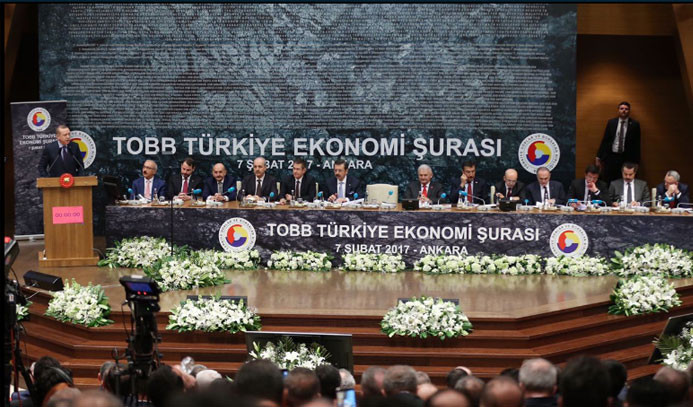 Erdoğan, TOBB Ekonomi Şurası'nda işsizliğe karşı seferberlik ilan etti