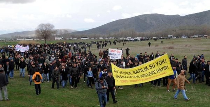 Zile'de olaylı HES protestosu