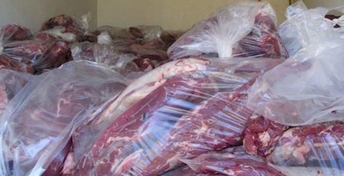 Ağrı'da 28 ton kaçak et bulundu