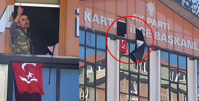 AK Parti binasına silahlı baskın