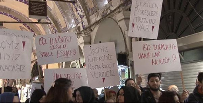 Kapalıçarşı'da 'işgalci' eylemi