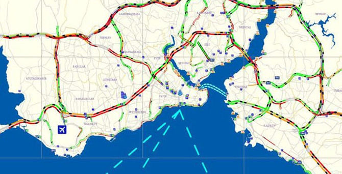 İstanbul'da trafik kilit