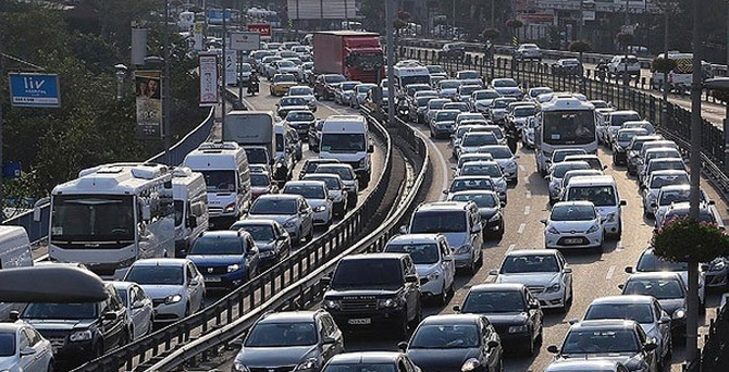 Trafikte 19 milyon 225 bin araç var
