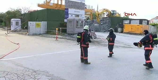 Metro inşaatında doğalgaz borusu patladı