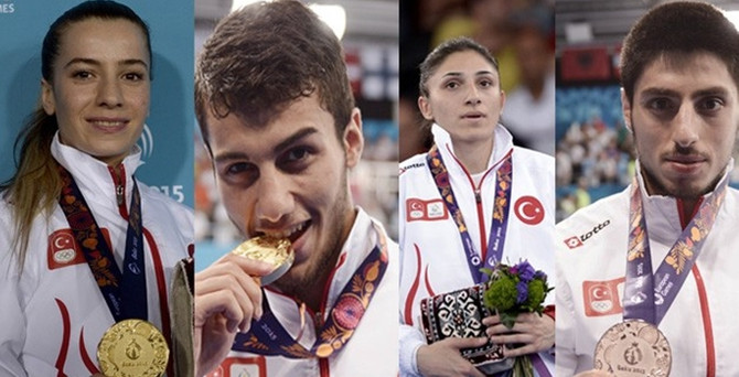 Türk sporculardan 2 altın 1 bronz ve 1 gümüş madalya