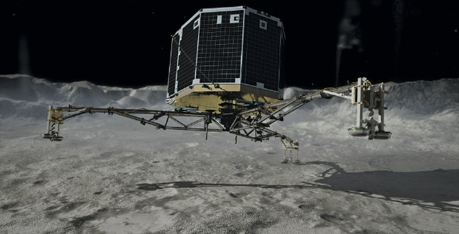 Pilleri biten Philae uyandı