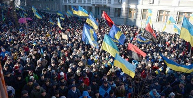 Ukrayna'da klozetli eylem