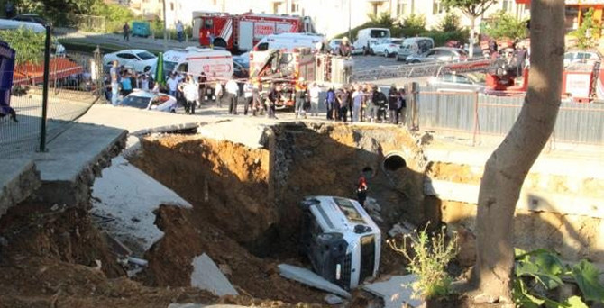 İstanbul'da AVM inşaatında göçük