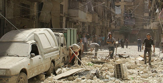 Halep'e roketli saldırı: 10 ölü