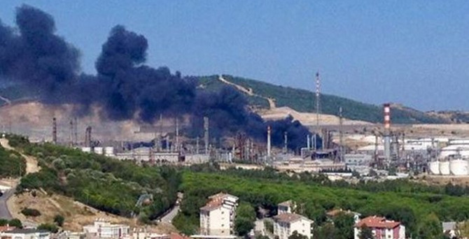Tüpraş İzmir rafinerisinde çıkan yangın söndürüldü