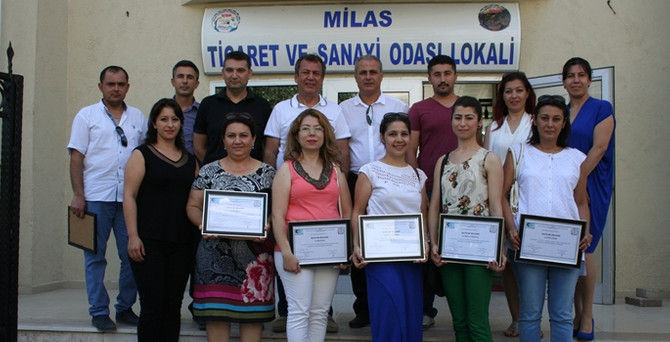 Milas’ta 28 girişimci adayı sertifika aldı