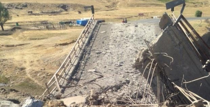 PKK, köprüyü havaya uçurdu