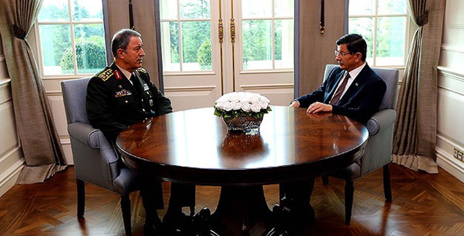 Davutoğlu, Orgeneral Akar'ı kabul etti