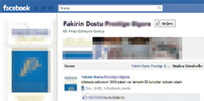 Facebook'ta kaçak sigara pazarlaması