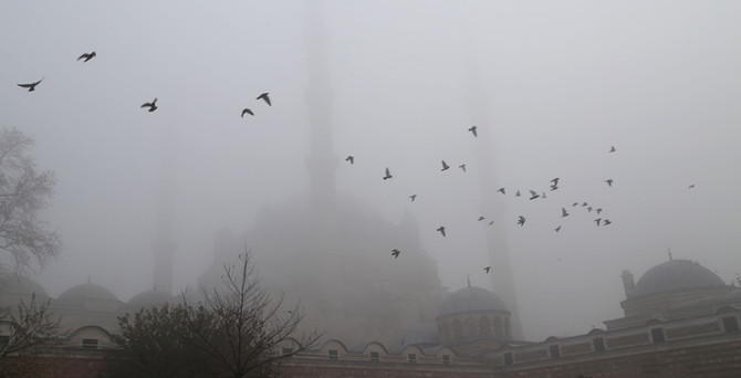 Edirne'de yoğun sis etkili oldu
