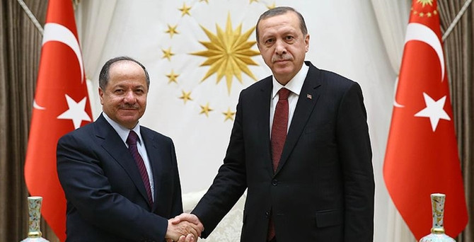 Erdoğan ve Davutoğlu, Barzani ile görüştü