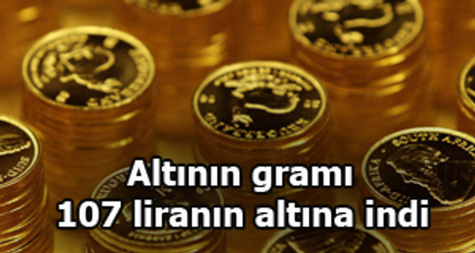 Altının gramı 107 liranın altına indi