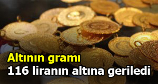 Altının gramı 116 liranın altına geriledi