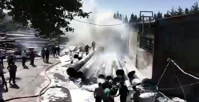 Kahramanmaraş'ta fabrika yangını
