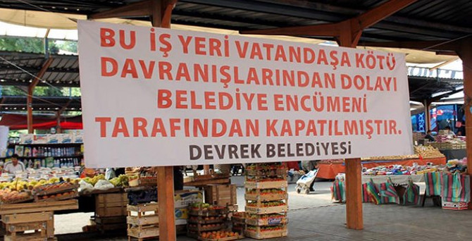 Müşteriye kötü davranan esnafa kapatma cezası