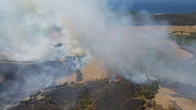 Çanakkale'deki orman yangını kontrol altına alındı