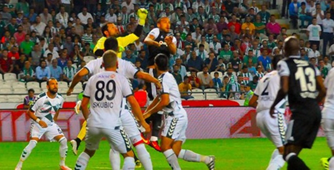 Konyaspor-Beşiktaş karşılaşmasında galip çıkmadı