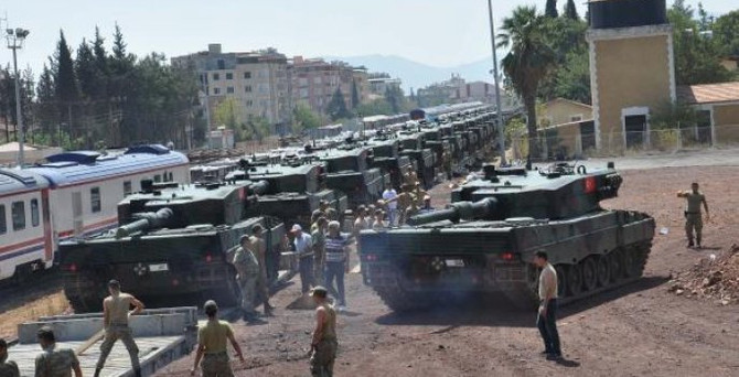 İstanbul'dan gönderilen tanklar İslahiye'de