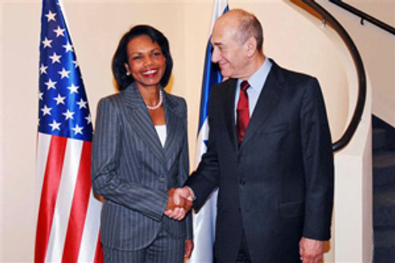 İsrail'de Rice ve Olmert zirvesi