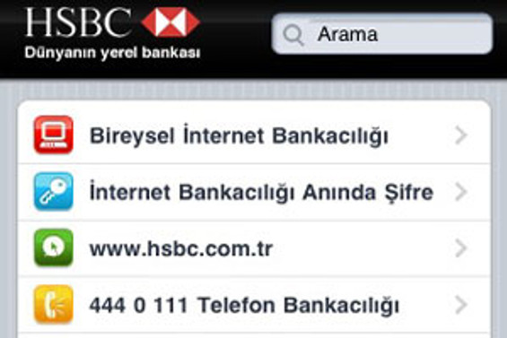 HSBC de, iPhone'da yerini aldı
