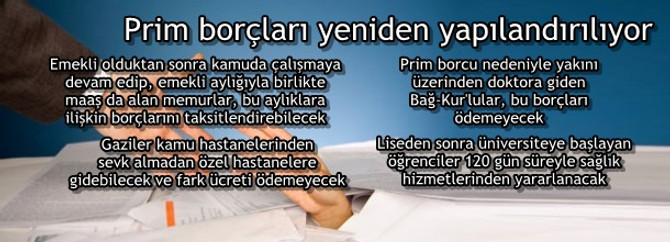 Prim borçları yeniden yapılandırılıyor