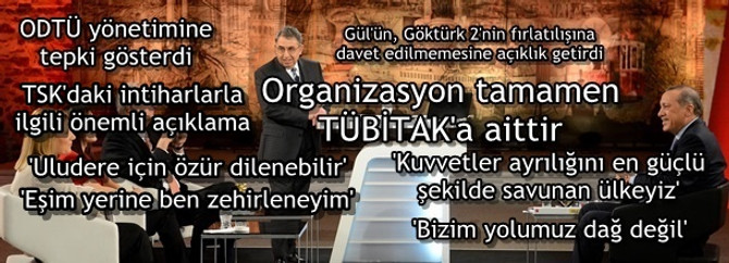 'Organizasyon tamamen TÜBİTAK'a aittir'