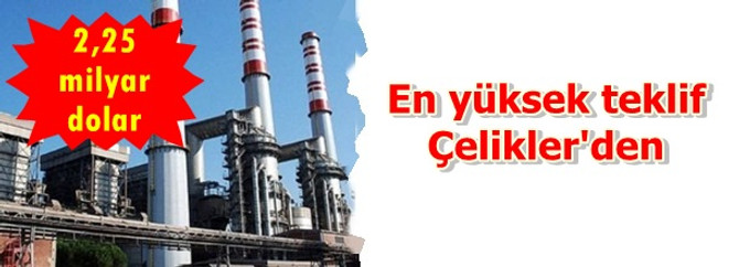 Seyitömer ihalesine en yüksek teklif Çelikler'den