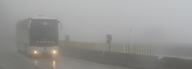 Bolu Dağı'nda sis