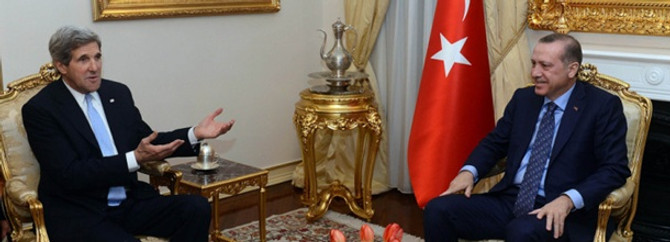 Erdoğan, Kerry'yi kabul etti