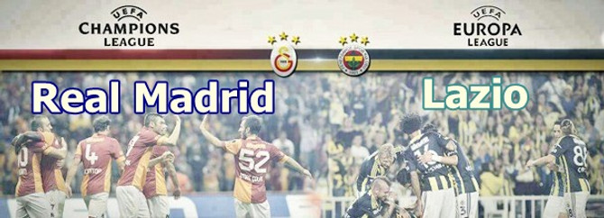 Galatasaray Real Madrid, Fenerbahçe Lazio ile eşleşti