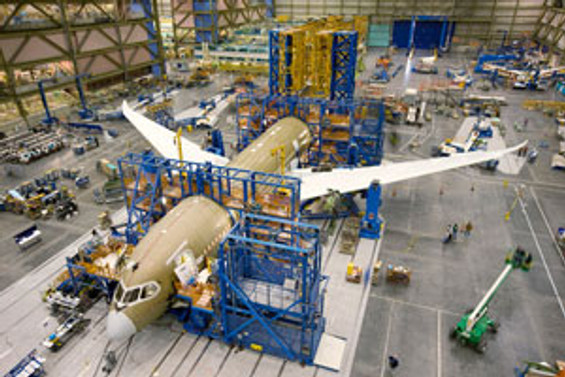 Boeing 787 Dreamliner'ın montajına başlandı