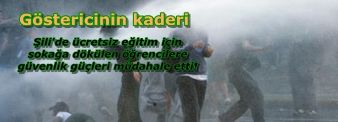 Şili'de öğrenciler, yine sokaklara döküldü