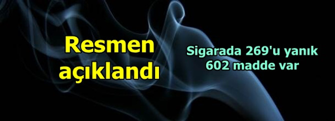 Sigaradaki katkı maddeleri açıklandı