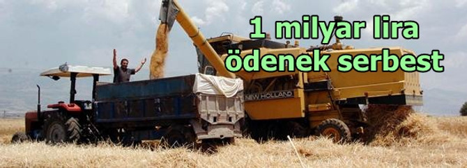 1 milyar lira ödenek serbest bırakıldı