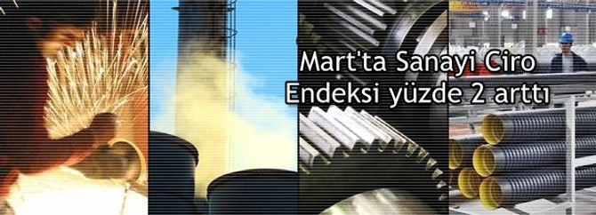 Sanayi Ciro Endeksi'nin yüzde 2 arttı