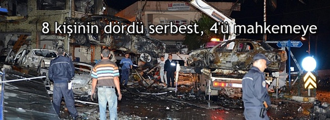 8 kişinin dördü serbest, 4'ü mahkemeye