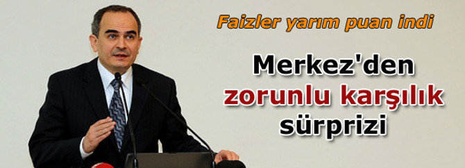 Faizler 50 baz puan düştü