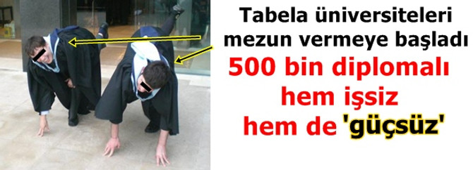 Tabela üniversiteleri mezun vermeye başladı
