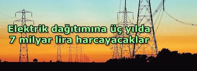 Elektrik dağıtımına üç yılda 7 milyar lira harcayacaklar