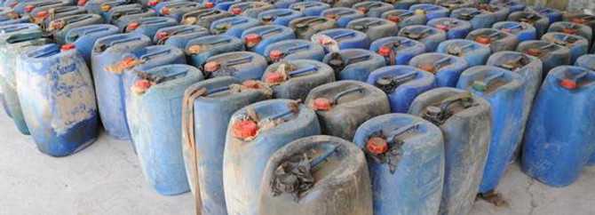 Hatay'da 8 ton kaçak mazot ele geçirildi