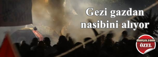 Gezi Parkı müdahaleden nasibini alıyor