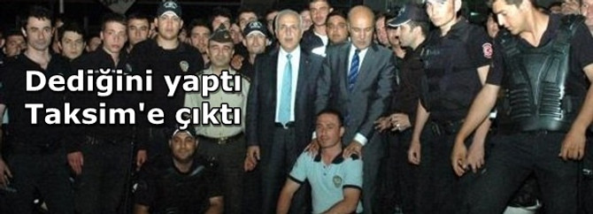 Vali ve Emniyet Müdürü Taksim'de